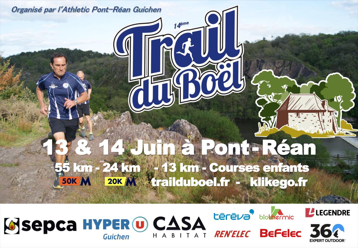 Affiche du Trail du Boël 2026 — 13 et 14 juin à Pont-Réan